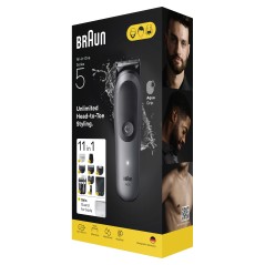 Braun All-in-One Series 5 AIO5560 Trimmer - Versatile, Stylish & Powerful Grooming Tool in Black